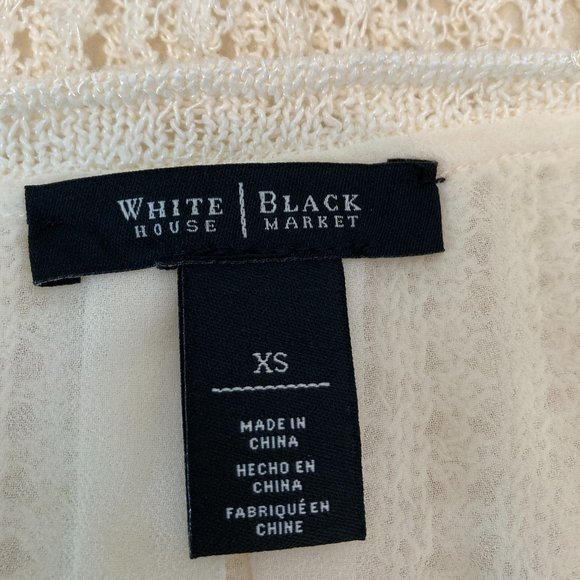 White House Black Market Crochet Top - Picture 6 of 8